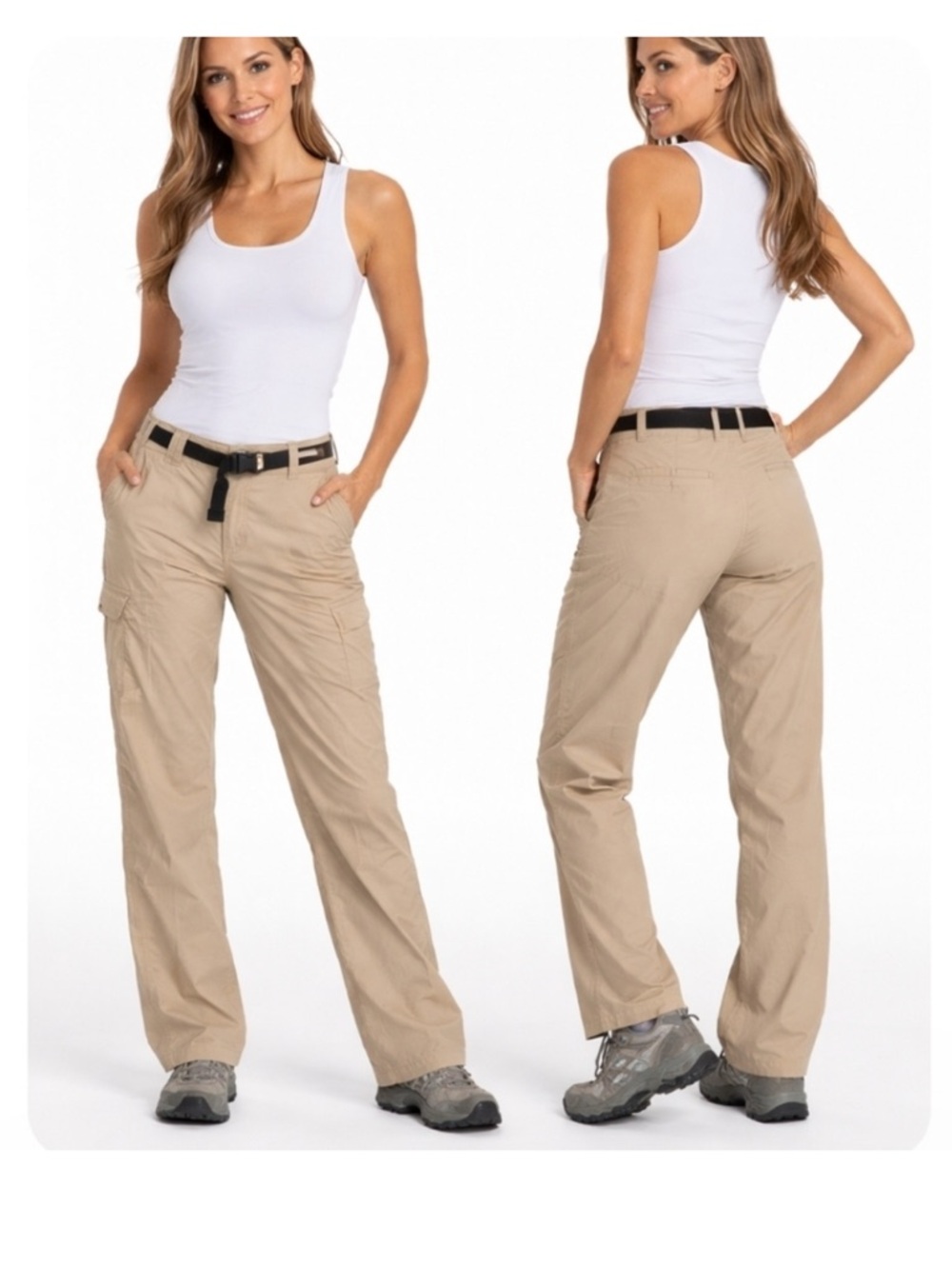 Women’s Prana Utility Cargo Pants in Khaki Sz Large